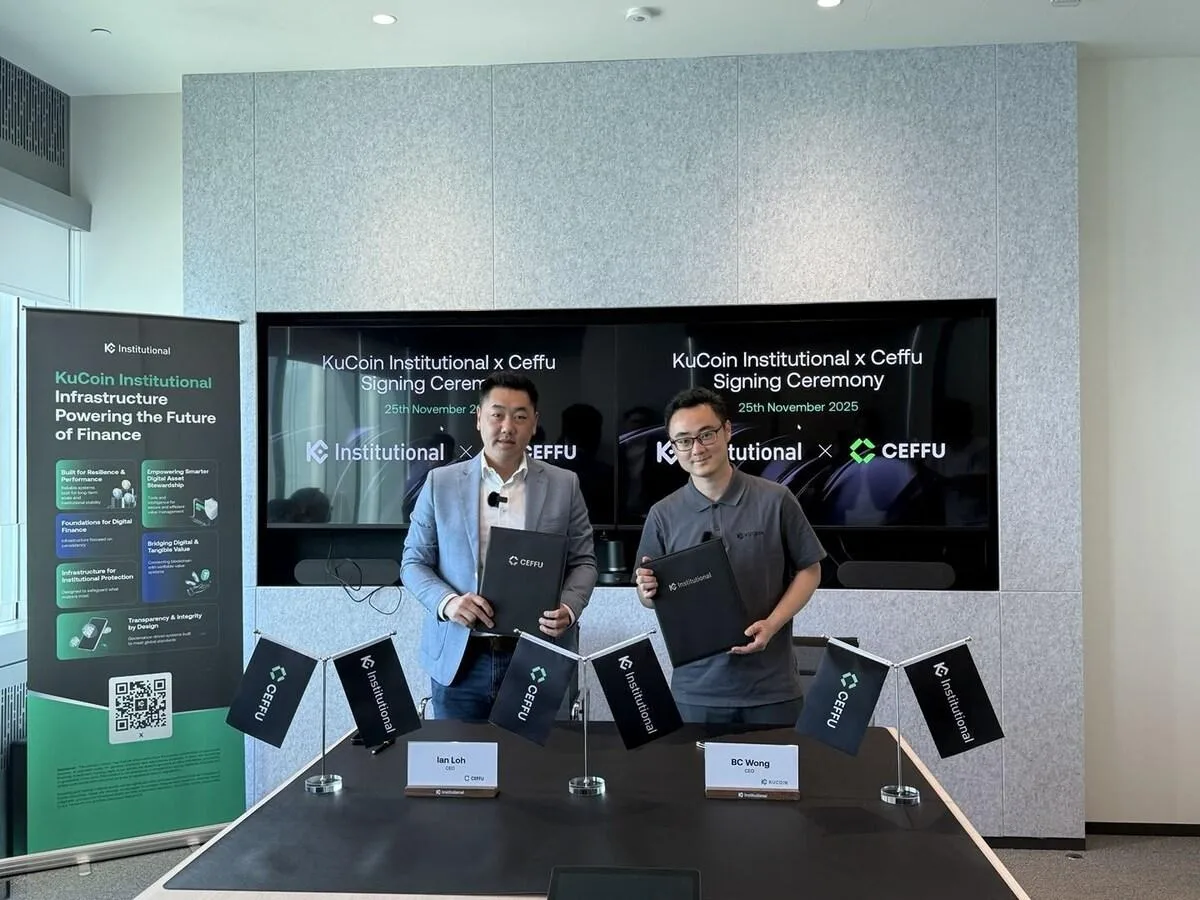 KuCoin Institutional and Ceffu Forge Strategic Partnership to Strengthen Institutional Asset Security and Compliance Infrastructure