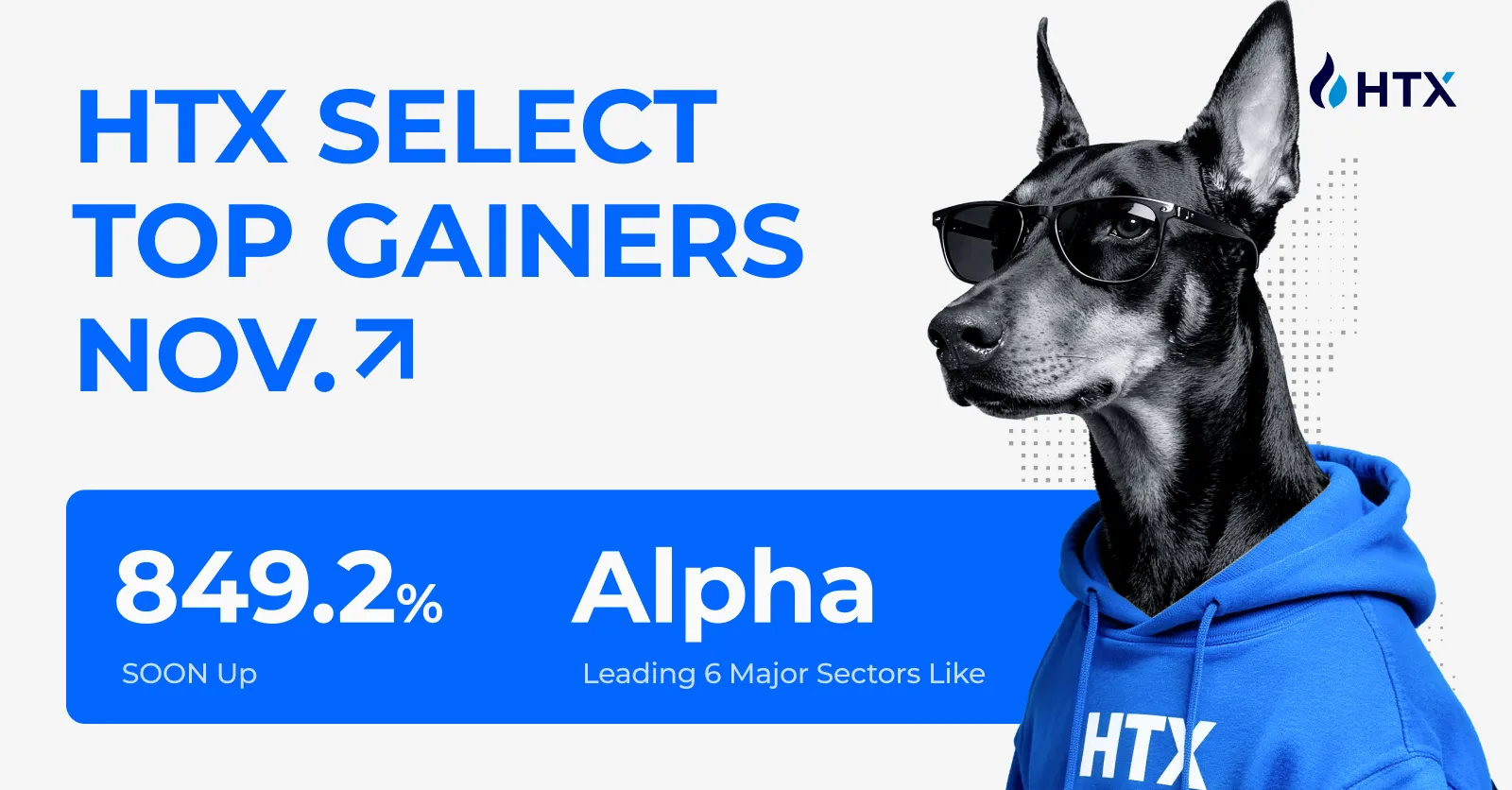 "HTX Select" November Listings Recap: SOON posts an 849.2% increase, Leading Six Sectors Like Alpha