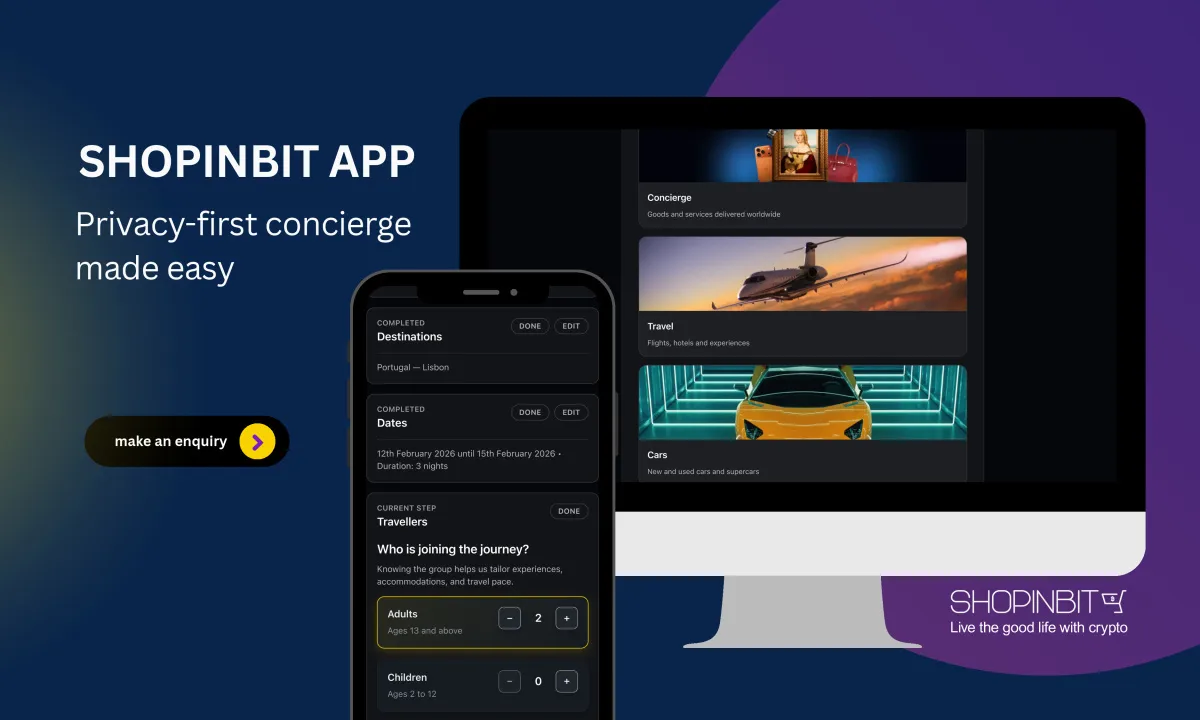 ShopinBit Launches Privacy-First Concierge App for Ordering Anything With Crypto, Worldwide