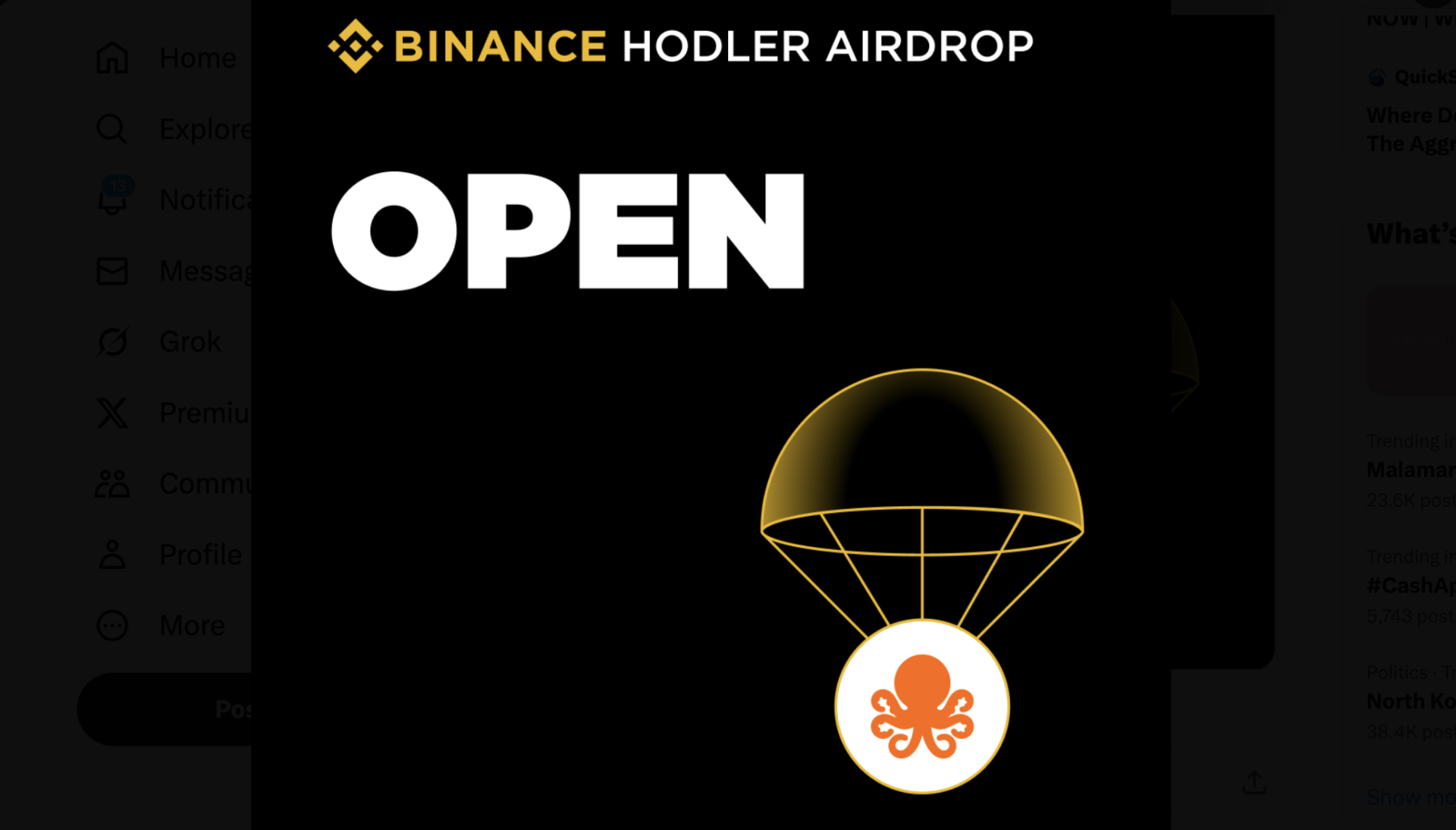 Binance to list OpenLedger (OPEN) following HODLer airdrops distribution