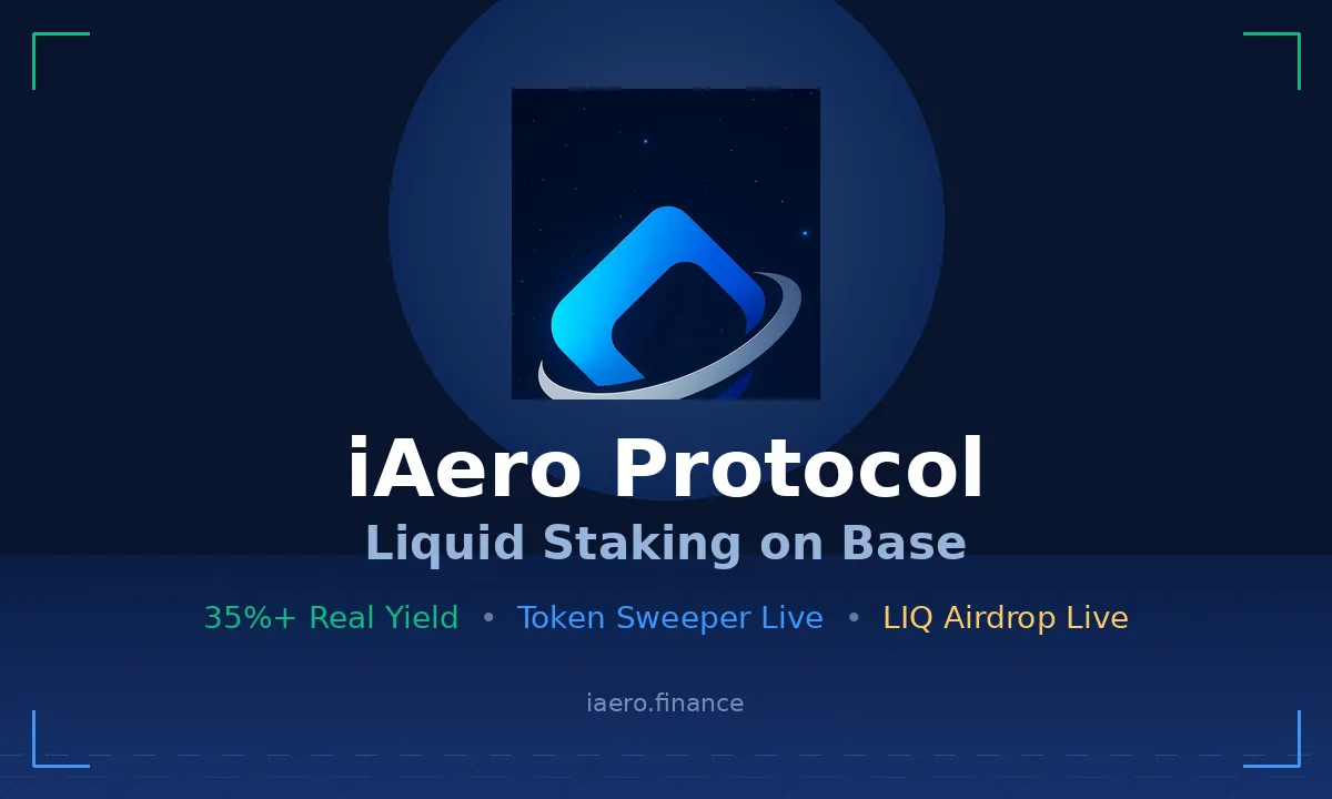 iAero Protocol Launches Token Sweeper, Distributes 5% of LIQ Supply to Stakers