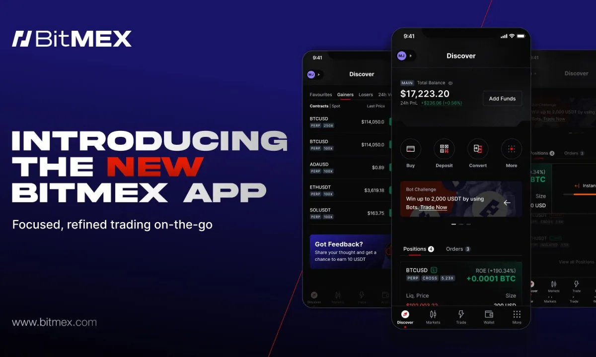 BitMEX Debuts New Mobile Trading Experience With Intuitive Design and Controls